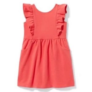 Janie and Jack Coral Reef Ruffle Ponte Dress size 4
